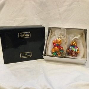 Christopher Radko Disney 1999 Easter Winnie The Pooh Ornaments - NEW IN BOX